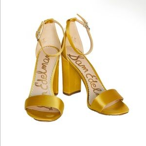 Sam Edelman Yaro Gold Block Heels